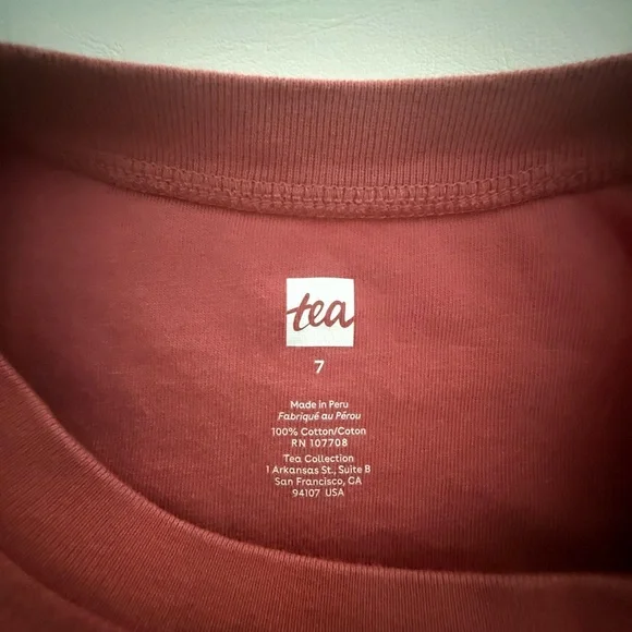 Tea Collection Octopus Graphic Kids T-Shirt Size 7 - Picture 5 of 6